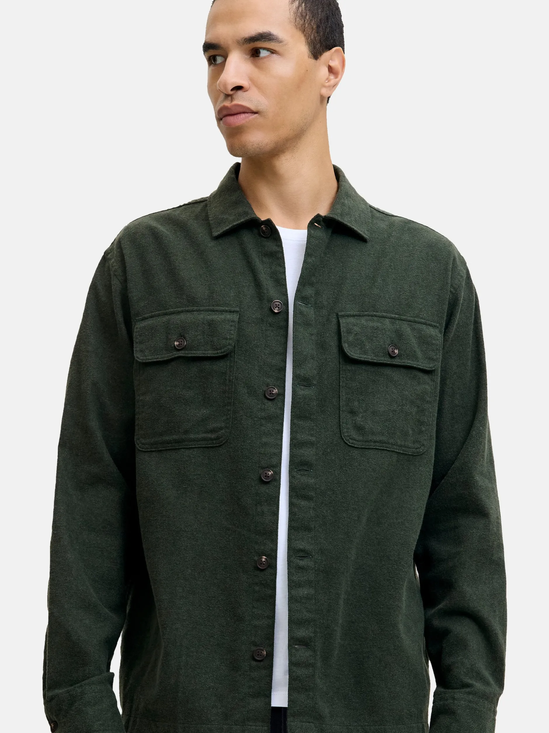 Jack & Jones Herren Hemdjacke - Charge in grün