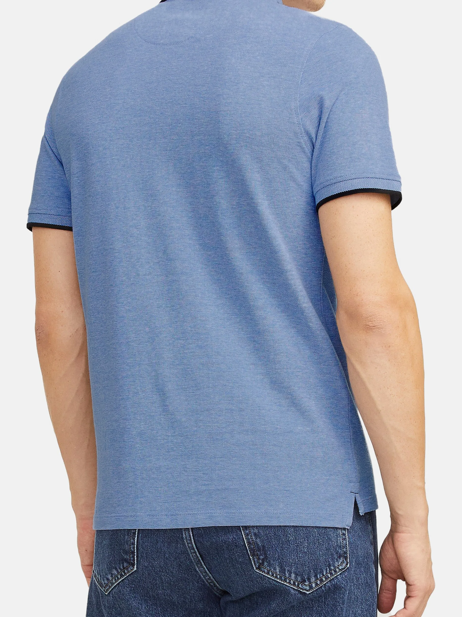 Jack & Jones Herren Poloshirt - 3er Pack Paulos - Slim Fit in denim