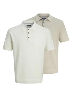 Jack & Jones Herren Poloshirt - 2er Pack Bluriley in blau