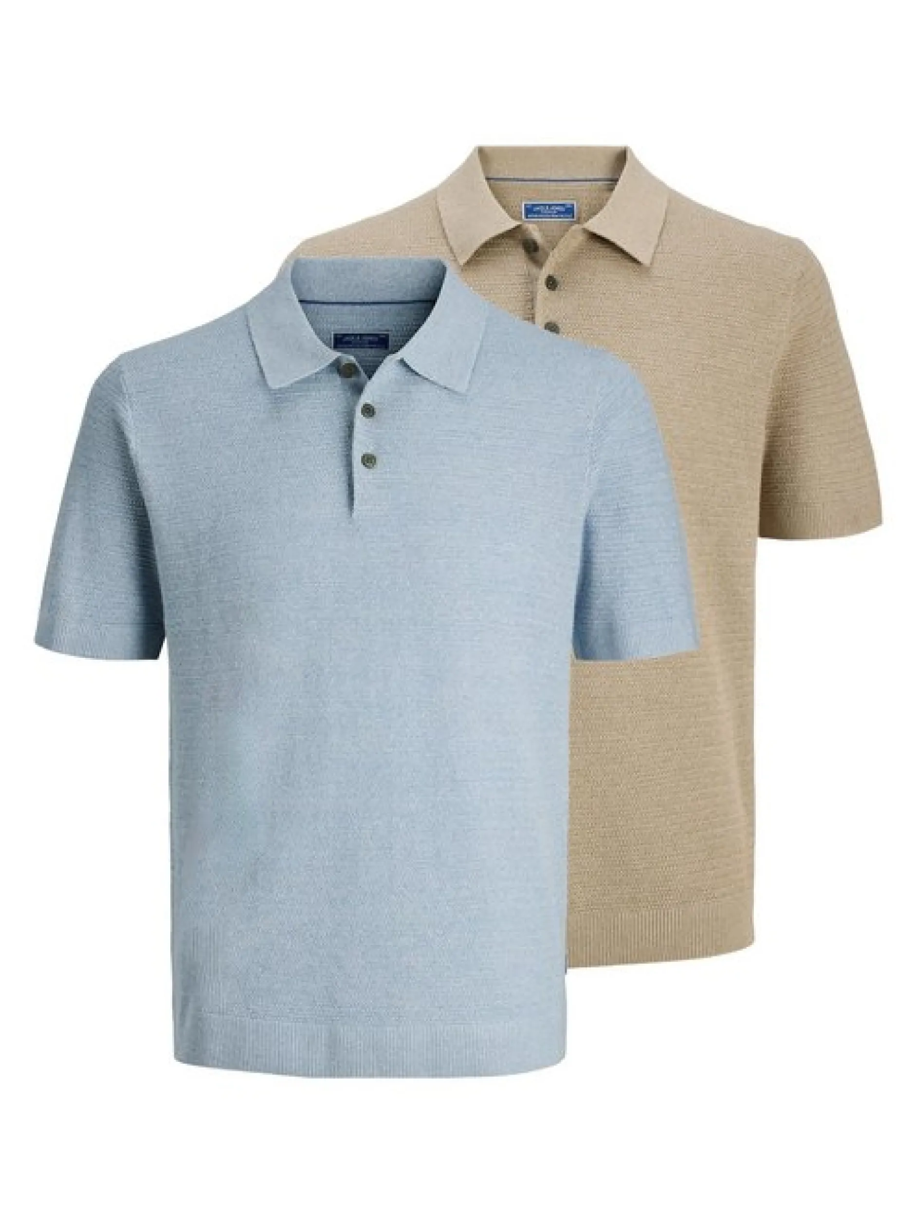 Jack & Jones Herren Poloshirt - 2er Pack Bluriley in braun