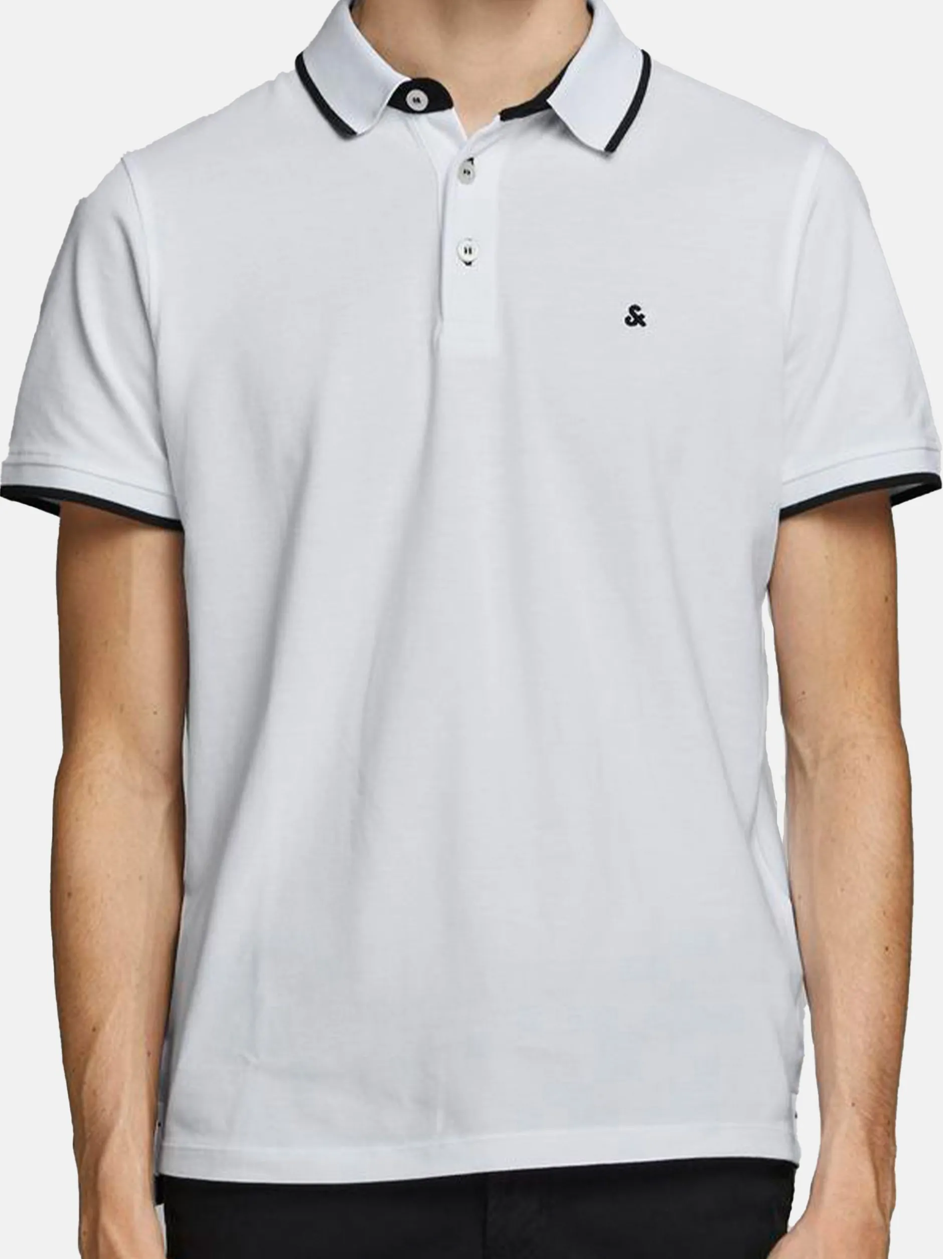 Jack & Jones Herren Poloshirt - 3er Pack Paulos - Slim Fit in beige weiß