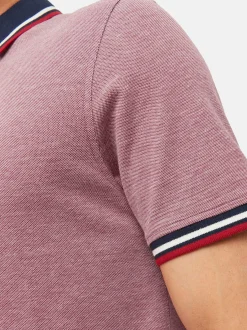 Jack & Jones Herren Poloshirt - 2er Pack Paulos - Slim Fit in rot