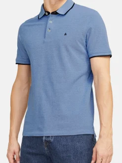 Jack & Jones Herren Poloshirt - Paulos - Slim Fit in hellblau