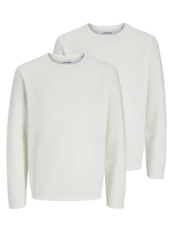 Jack & Jones Herren Pullover - 2er Pack George in ecru