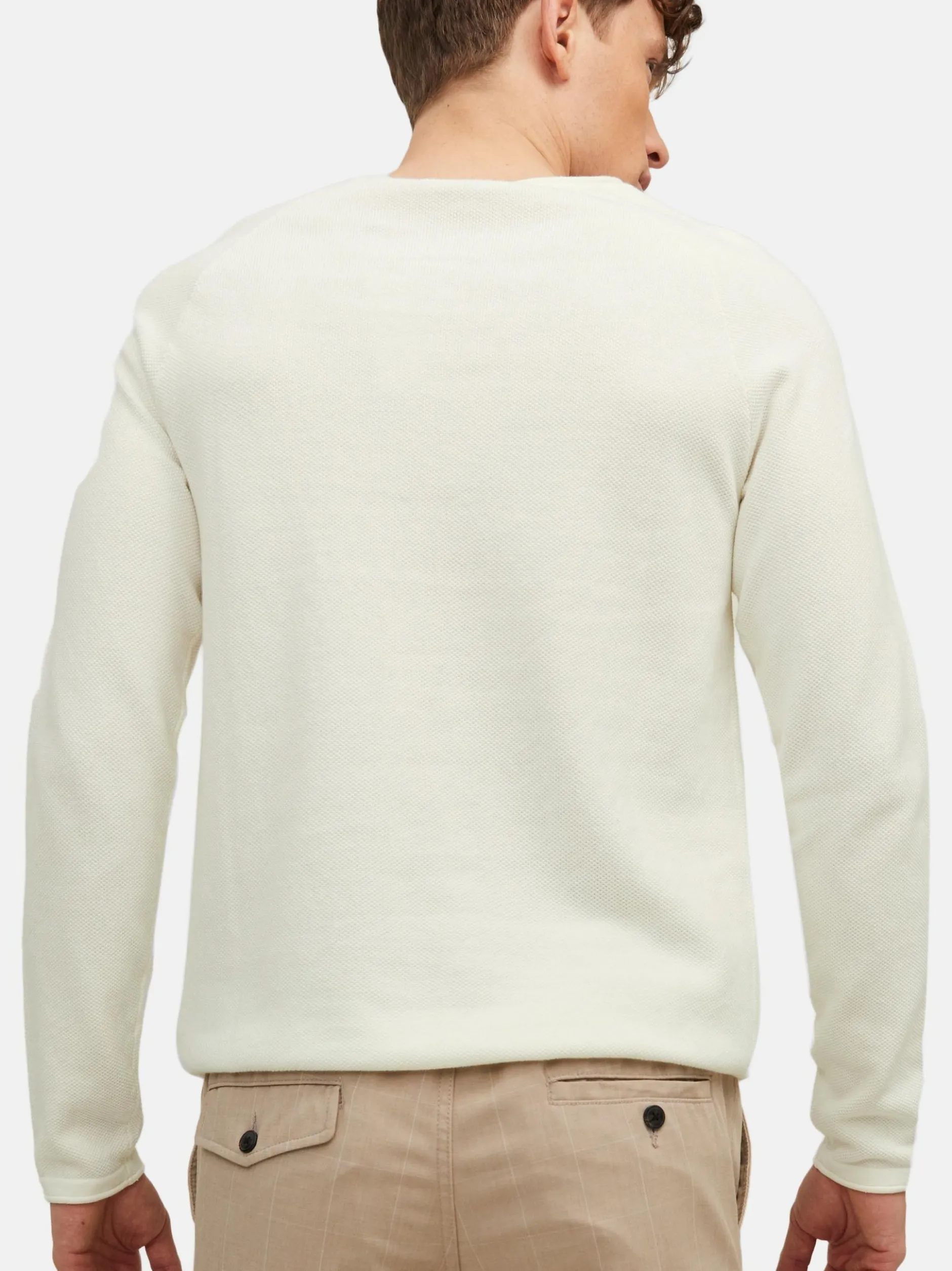 Jack & Jones Herren Pullover im 2er-Pack Hill in ecru