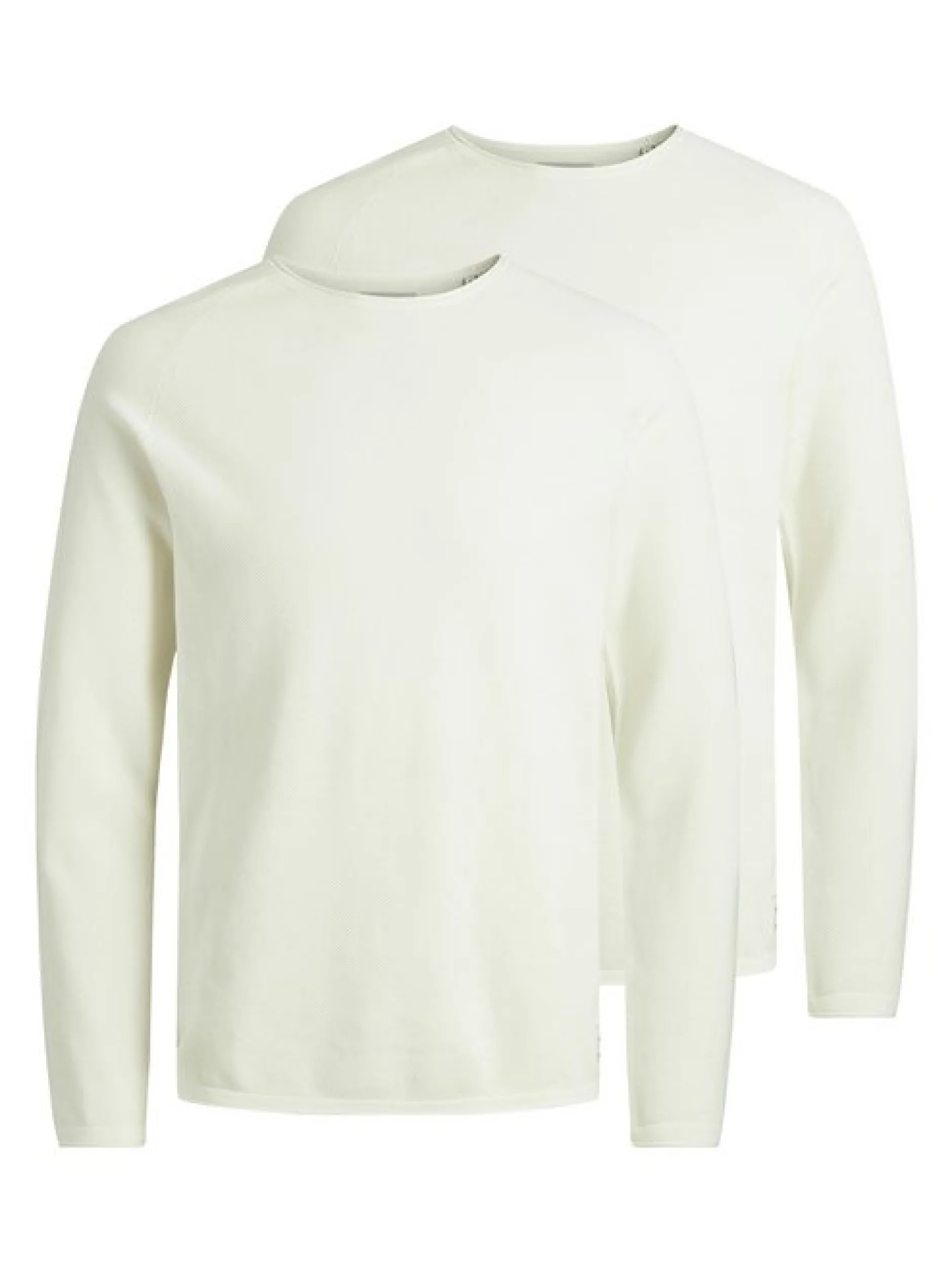 Jack & Jones Herren Pullover im 2er-Pack Hill in ecru