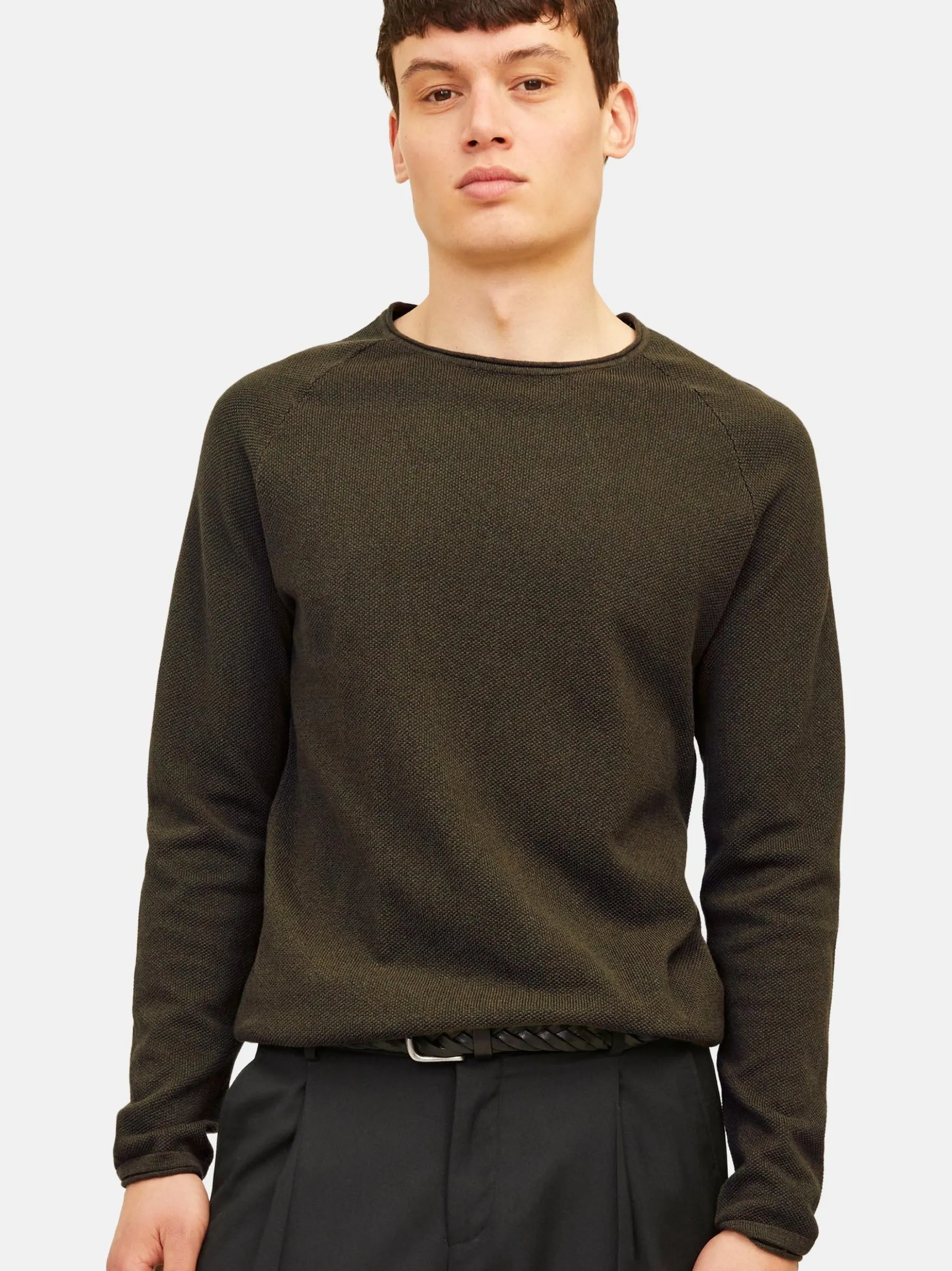 Jack & Jones Herren Pullover im 2er-Pack Hill in khaki