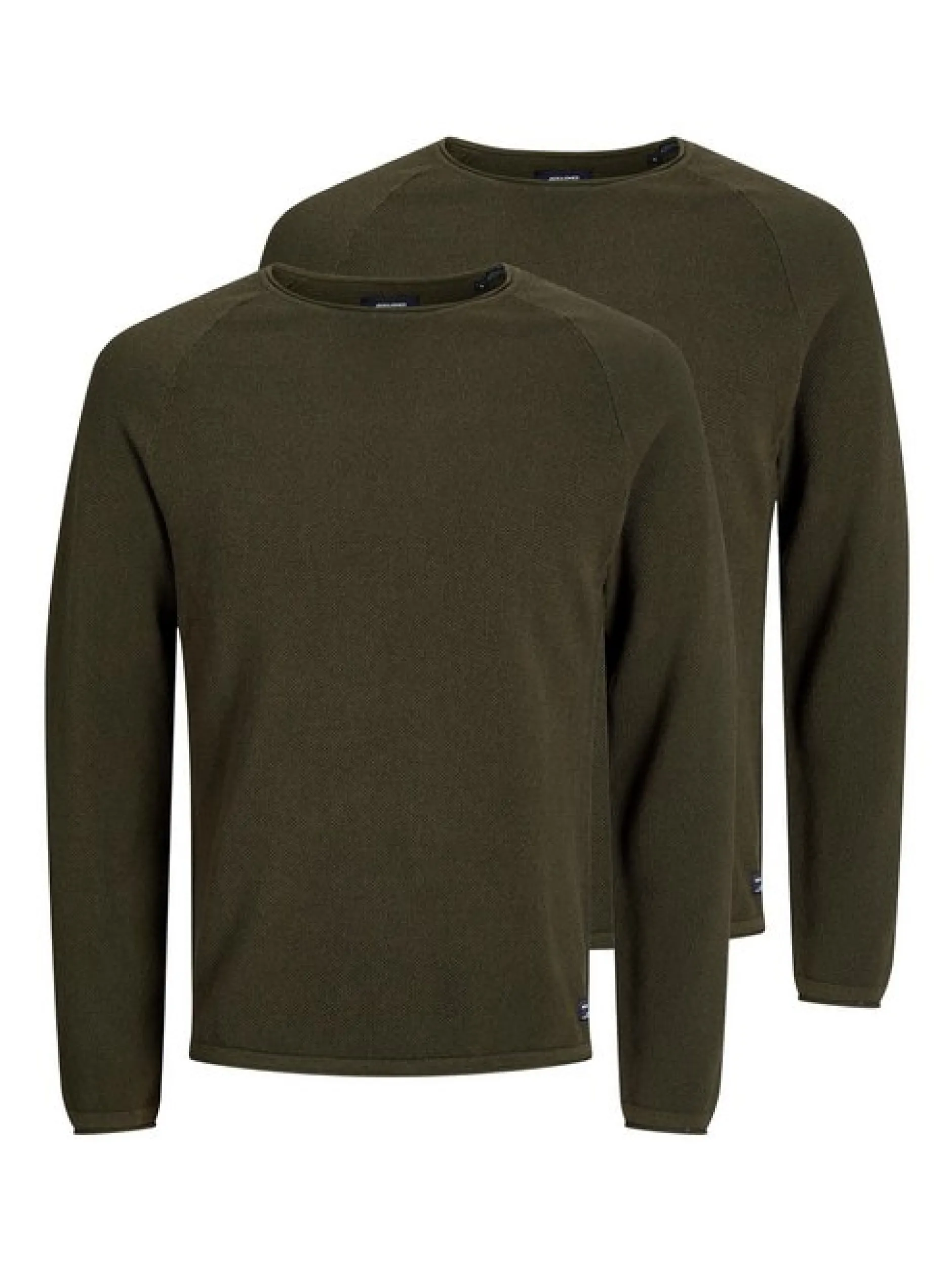 Jack & Jones Herren Pullover im 2er-Pack Hill in khaki