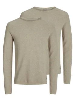 Jack & Jones Herren Pullover im 2er-Pack Hill in beige