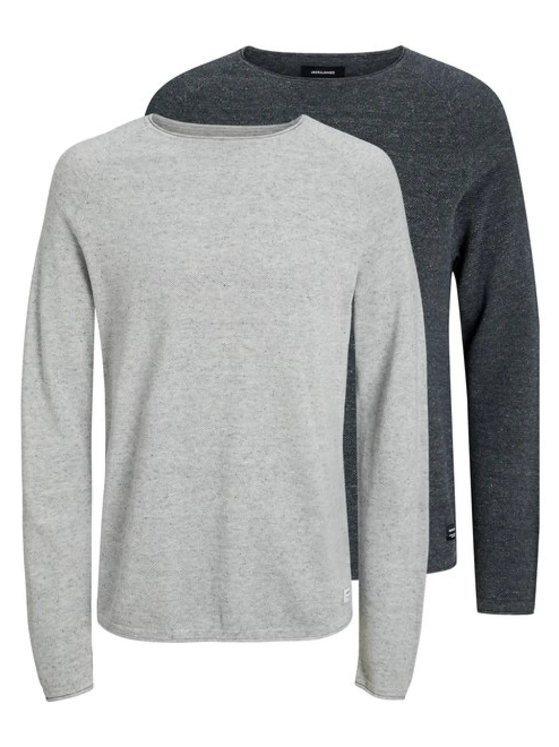 Jack & Jones Herren Pullover im 2er-Pack Hill in grau
