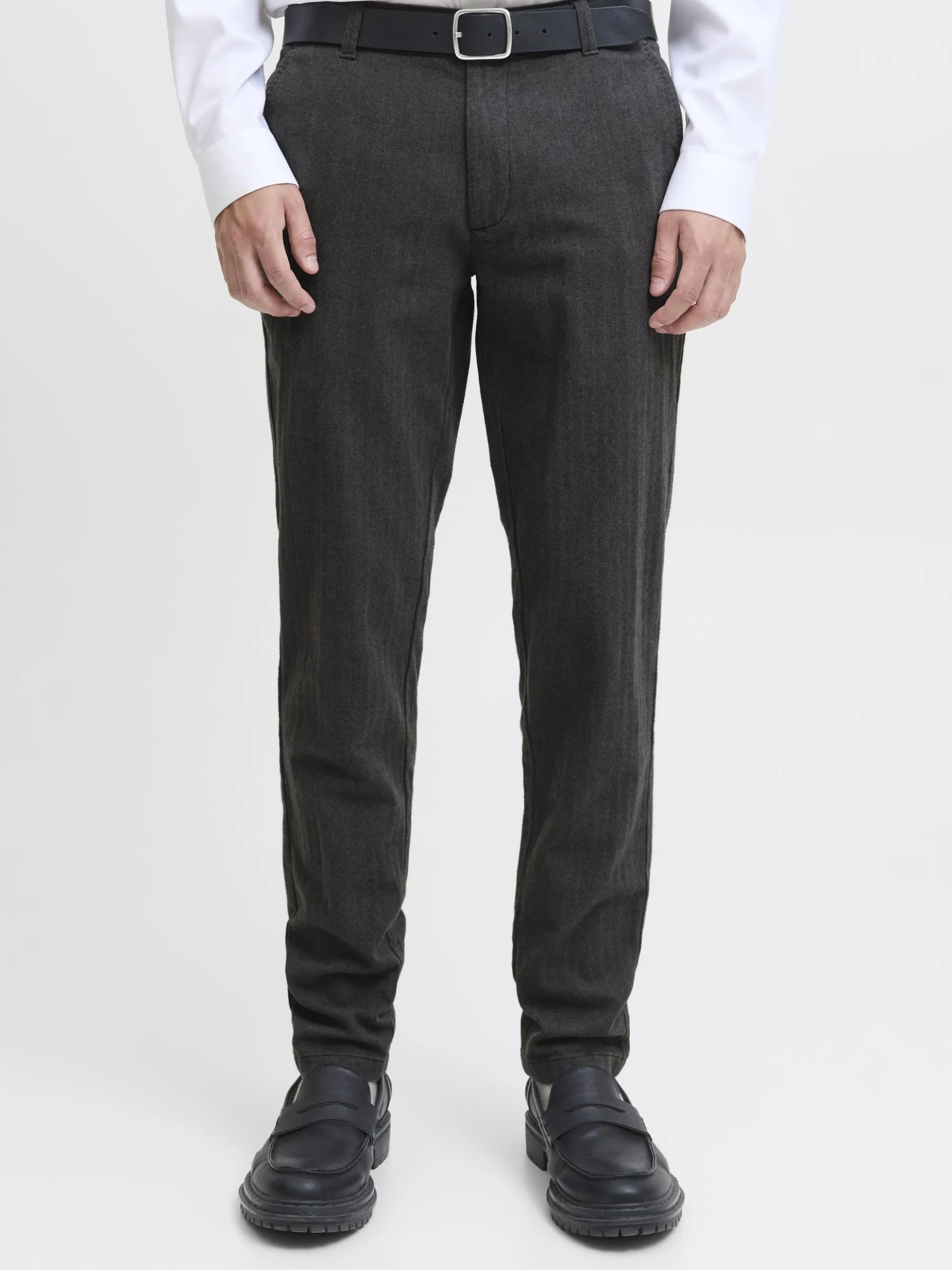 Jack & Jones Herren Stoffhose - JPSTMarco Bowie in anthrazit