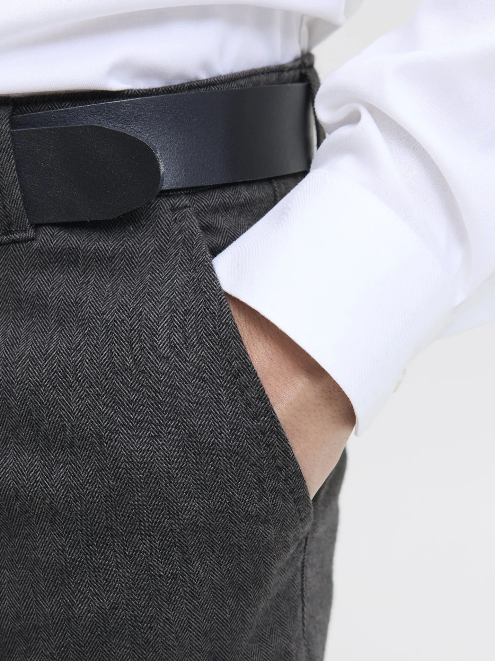 Jack & Jones Herren Stoffhose - JPSTMarco Bowie in anthrazit