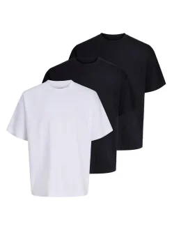 Jack & Jones Herren T-Shirt - Barron Tee im 3er-Pack in mehrfarbig
