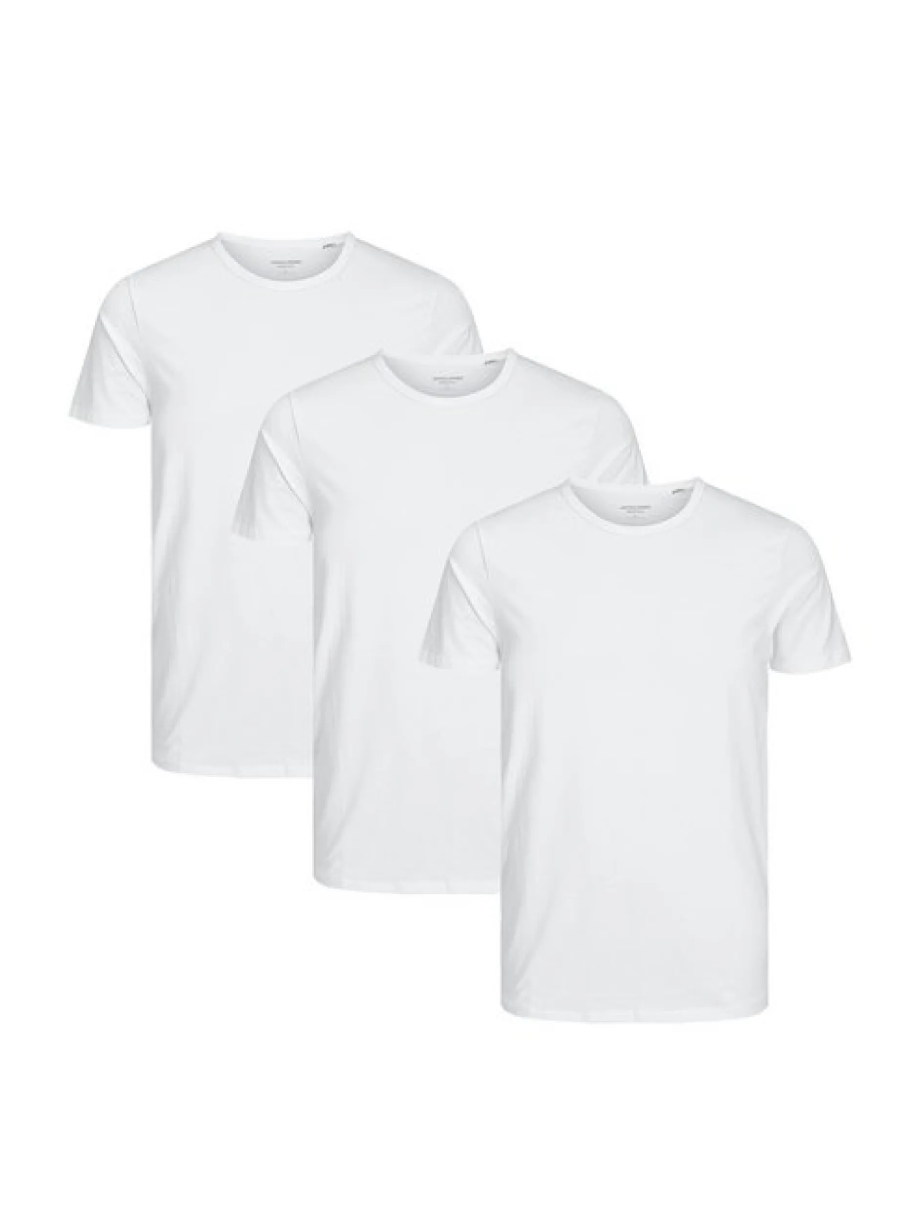 Jack & Jones Herren T-Shirt - 3er Pack Basic in weiß