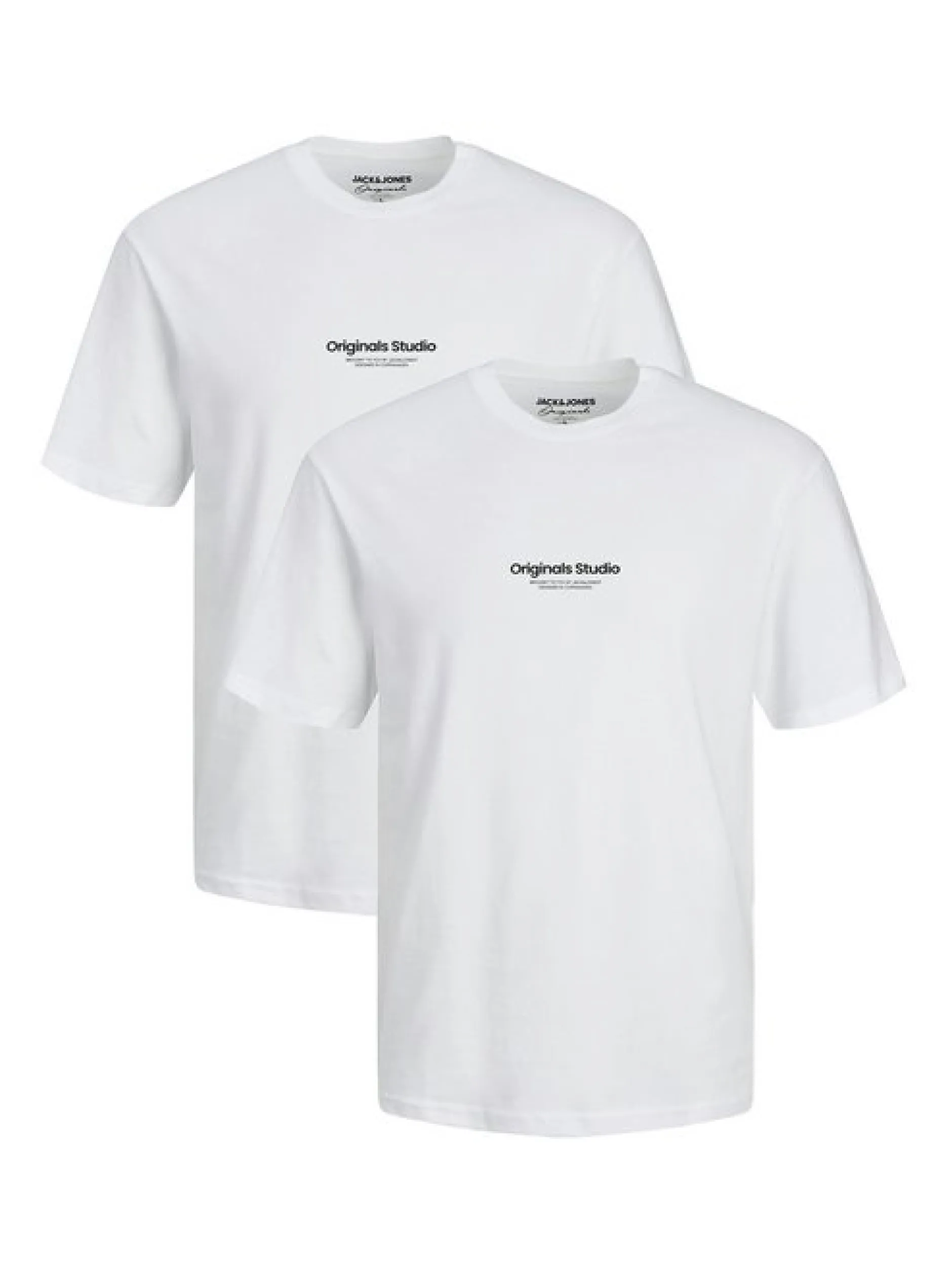 Jack & Jones Herren T-Shirt - 2er Pack Jorvesterbro in weiß