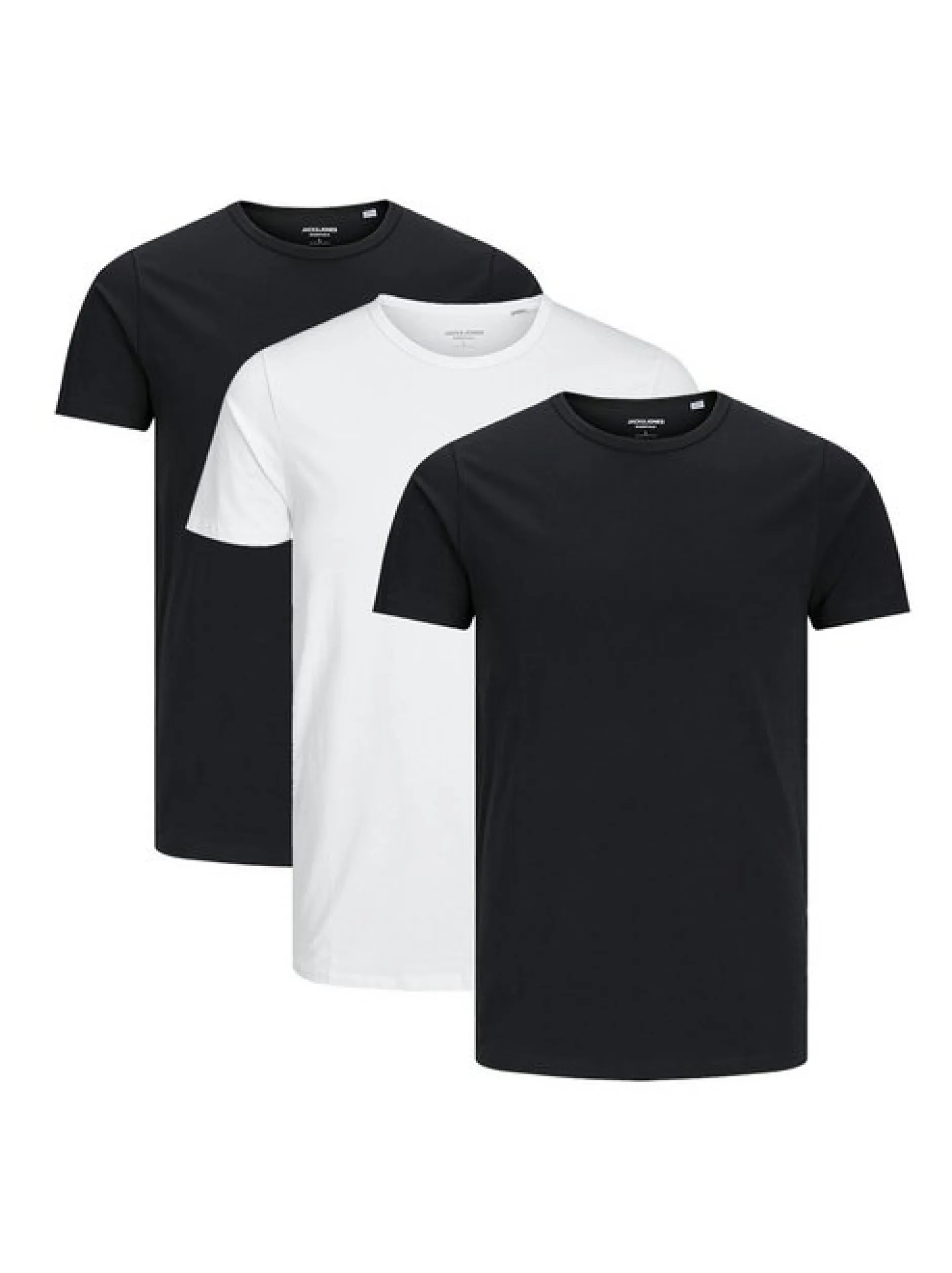 Jack & Jones Herren T-Shirt - 3er Pack Basic in mehrfarbig