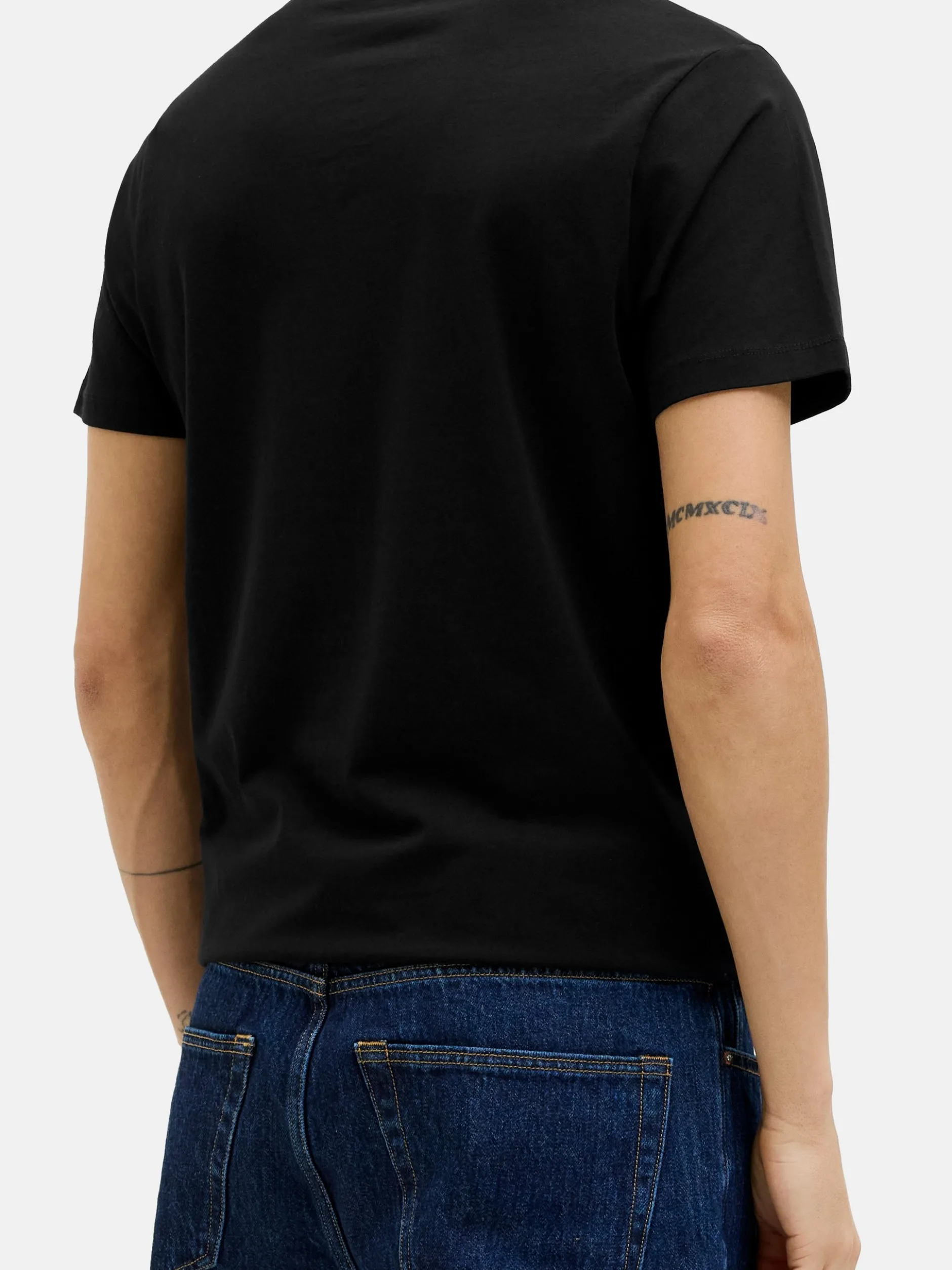 Jack & Jones Herren T-Shirt - 4er Pack Basic in schwarz