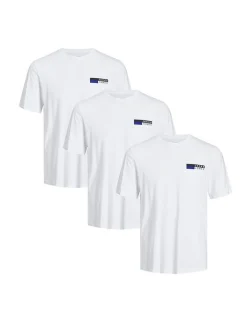 Jack & Jones Herren T-Shirt - 3er Pack Corp in weiß