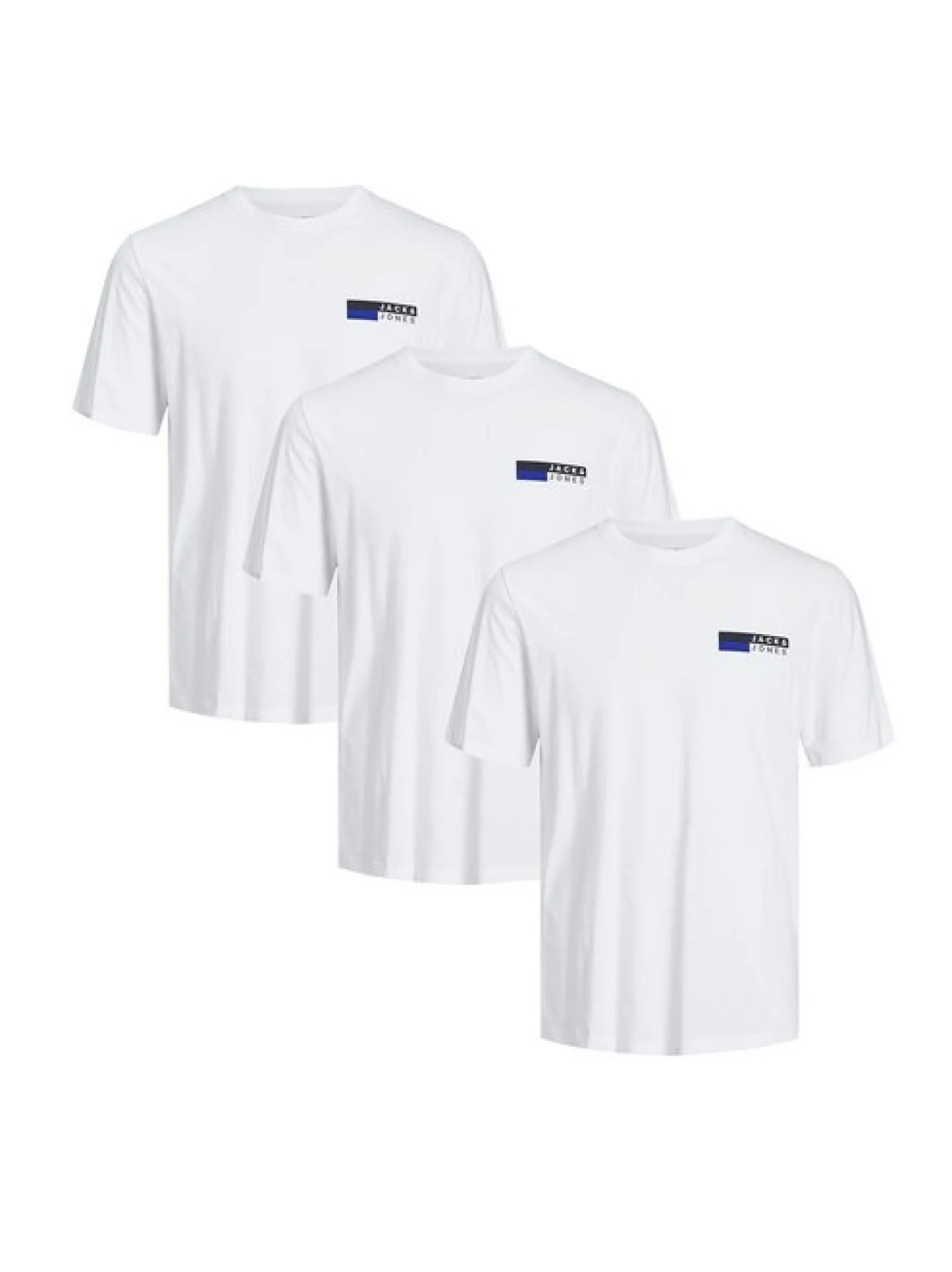 Jack & Jones Herren T-Shirt - 3er Pack Corp in weiß