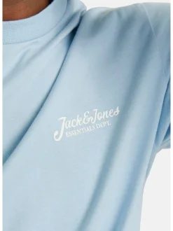 Jack & Jones Herren T-Shirt in hellblau - Ärmel: kurzarm
