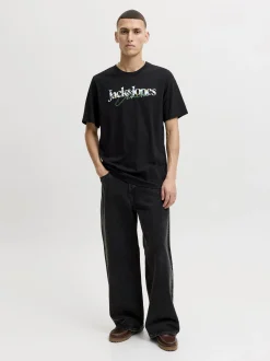 Jack & Jones Herren T-Shirt in schwarz - Ärmel: kurzarm