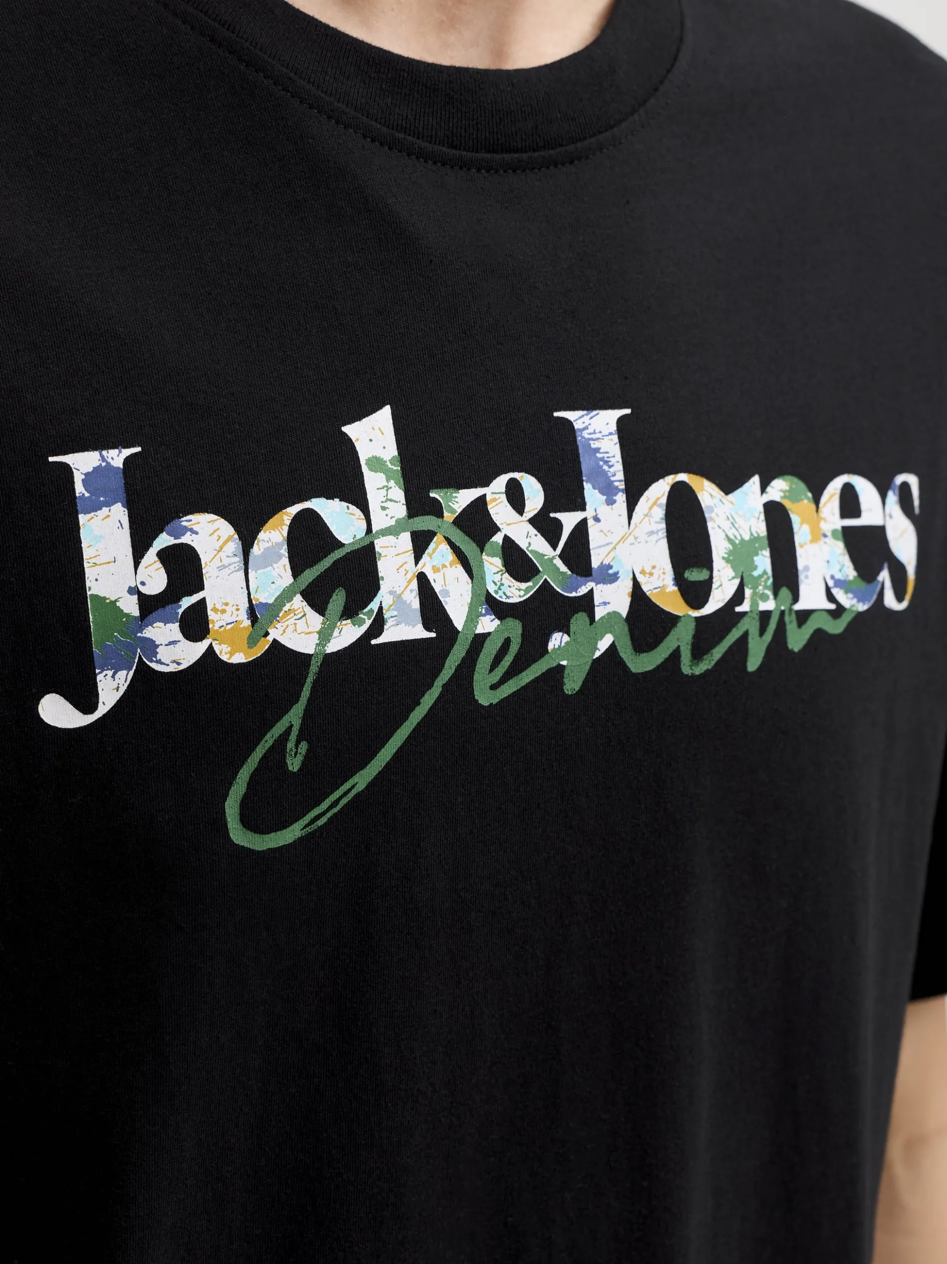 Jack & Jones Herren T-Shirt in schwarz - Ärmel: kurzarm