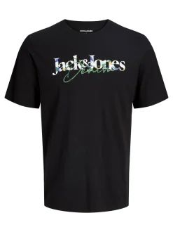 Jack & Jones Herren T-Shirt in schwarz - Ärmel: kurzarm