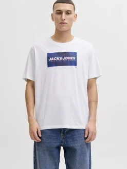 Jack & Jones Herren T-Shirt in weiß blau