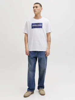 Jack & Jones Herren T-Shirt in weiß blau