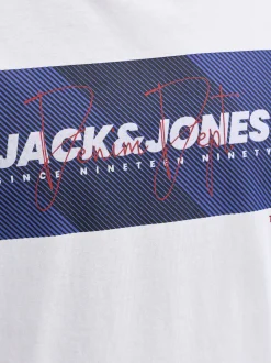 Jack & Jones Herren T-Shirt in weiß blau