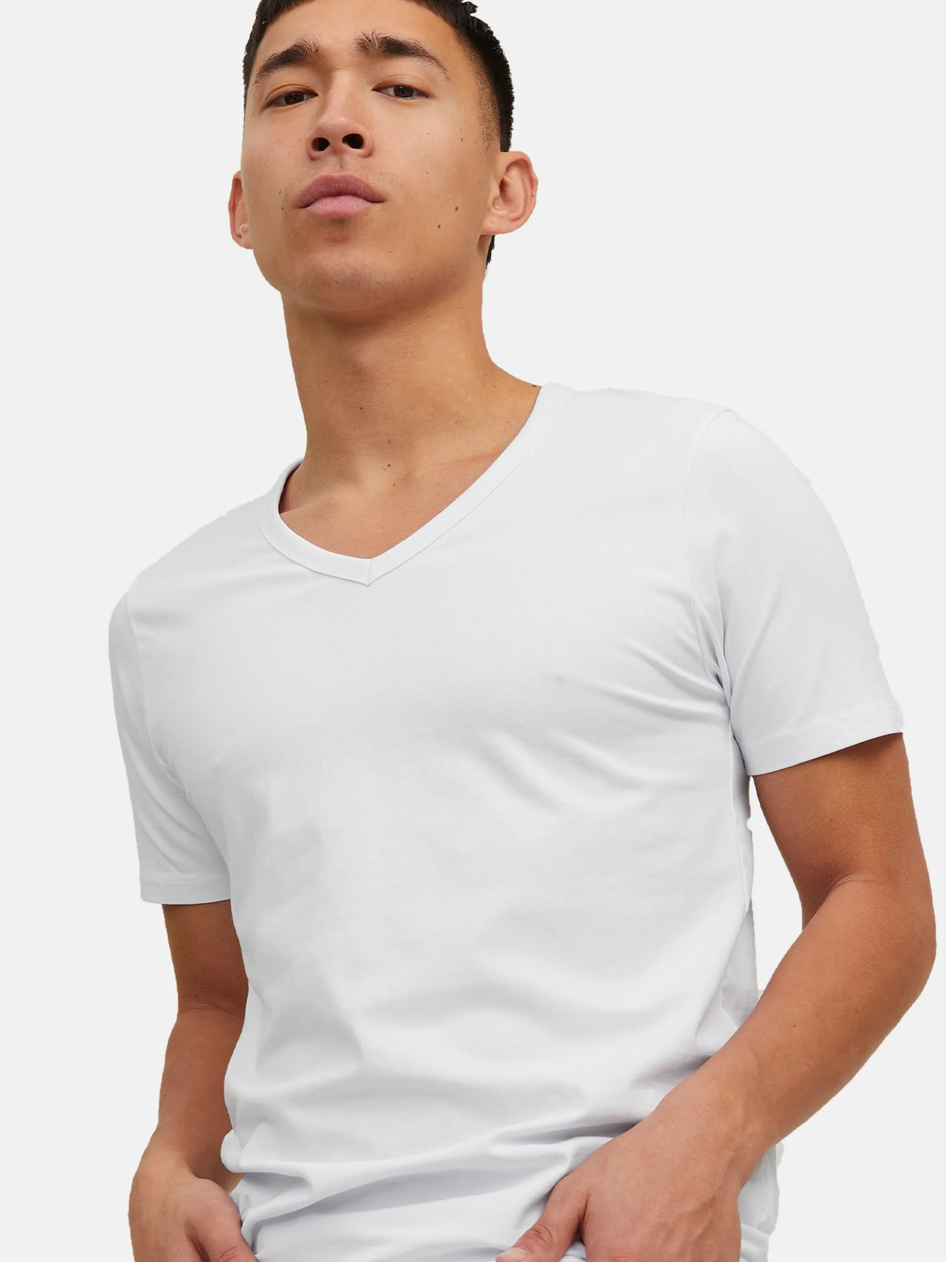 Jack & Jones Herren T-Shirts im 3er-Pack in hellgrau