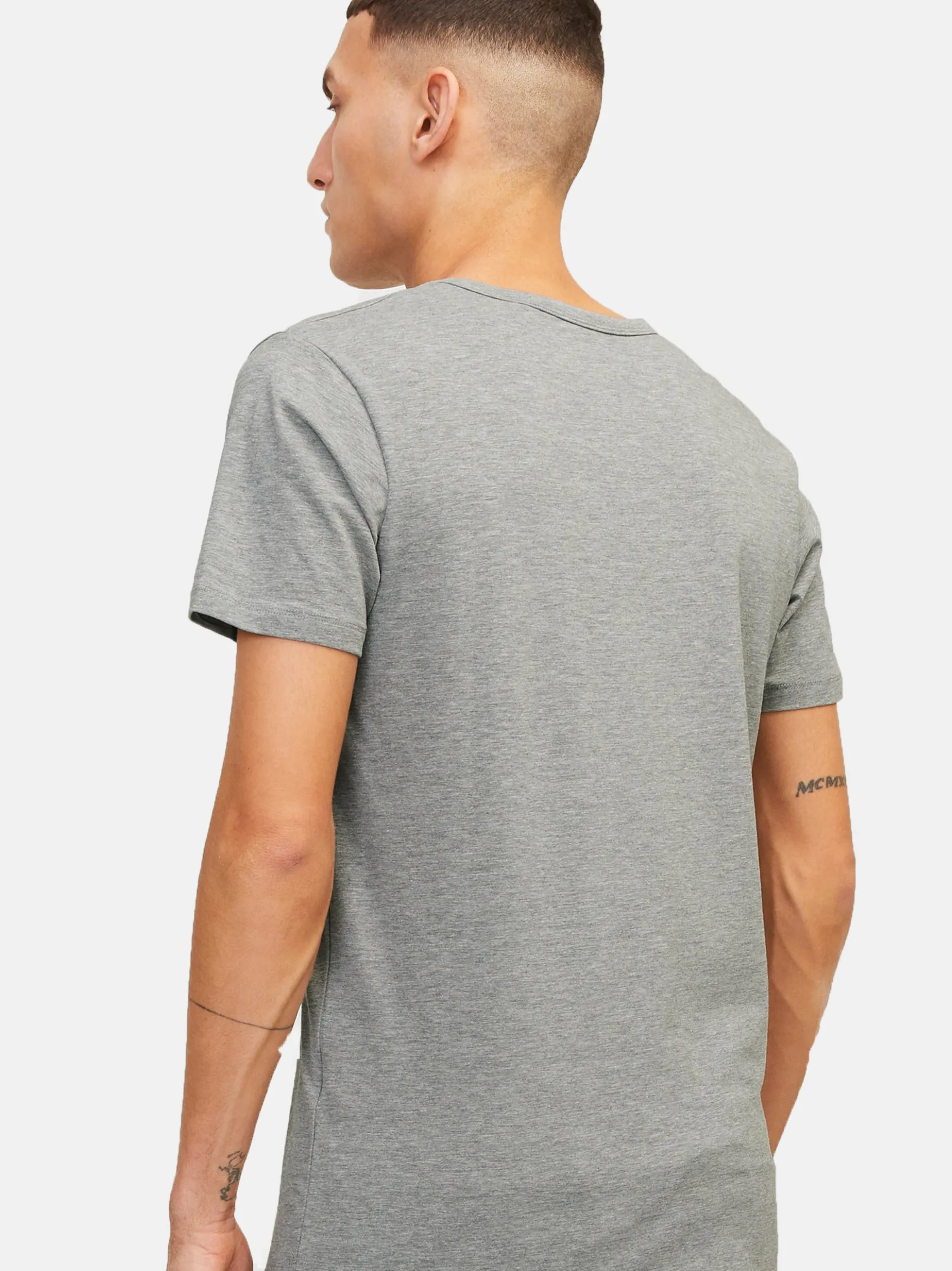 Jack & Jones Herren T-Shirts im 3er-Pack in hellgrau