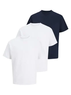 Jack & Jones Herren T-Shirts im 3er-Pack in mehrfarbig