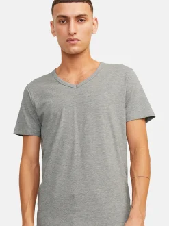 Jack & Jones Herren T-Shirts im 3er-Pack in grau