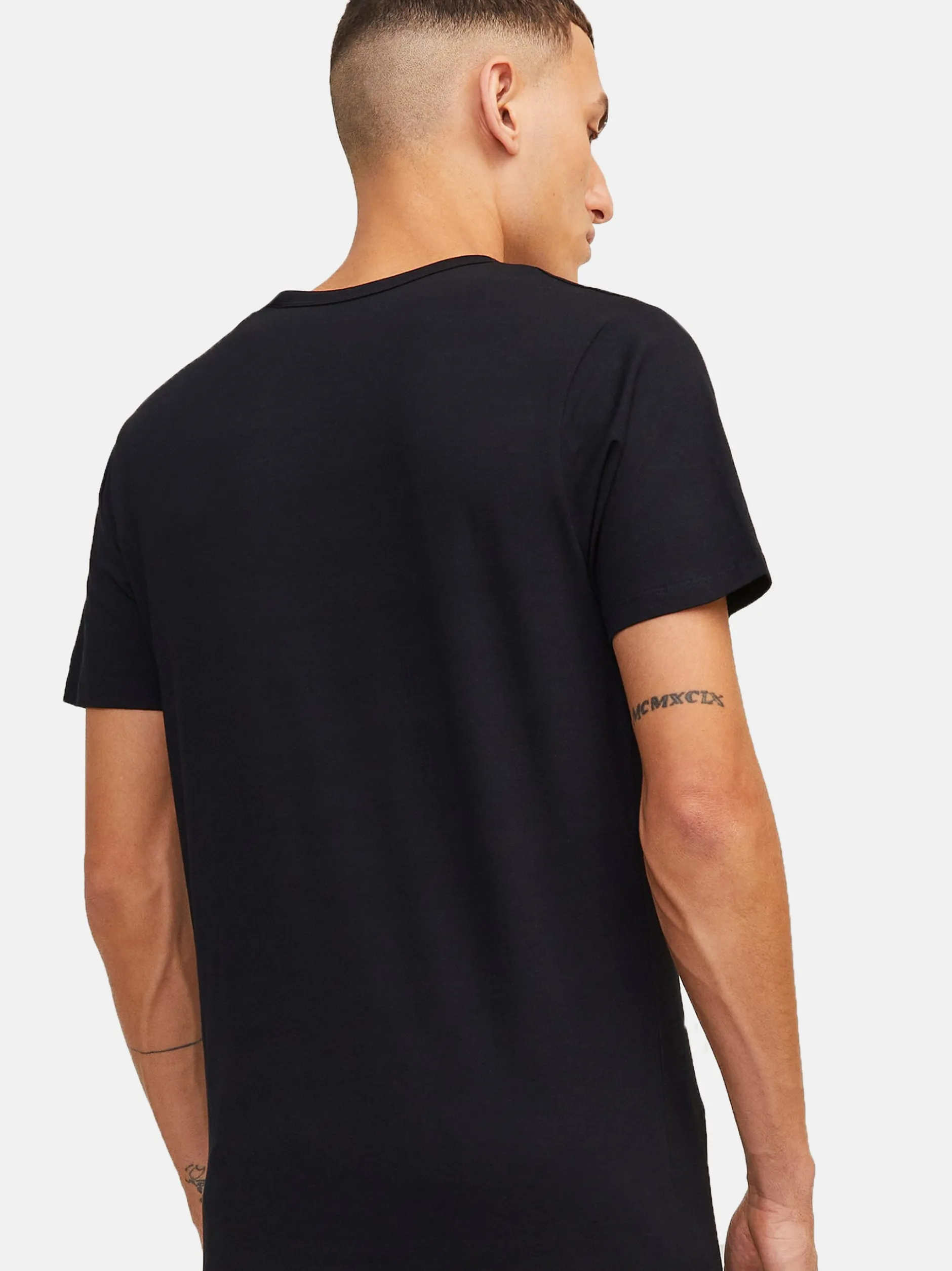 Jack & Jones Herren T-Shirts im 5er-Pack in schwarz