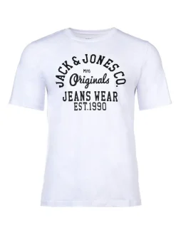 Jack & Jones Herren T-Shirts im 5er-Pack in weiß schwarz