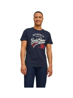 Jack & Jones Herren T-Shirts im 6er-Pack in mehrfarbig