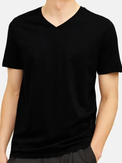Jack & Jones Herren Unterhemd - 2er Pack Jacbasic in schwarz