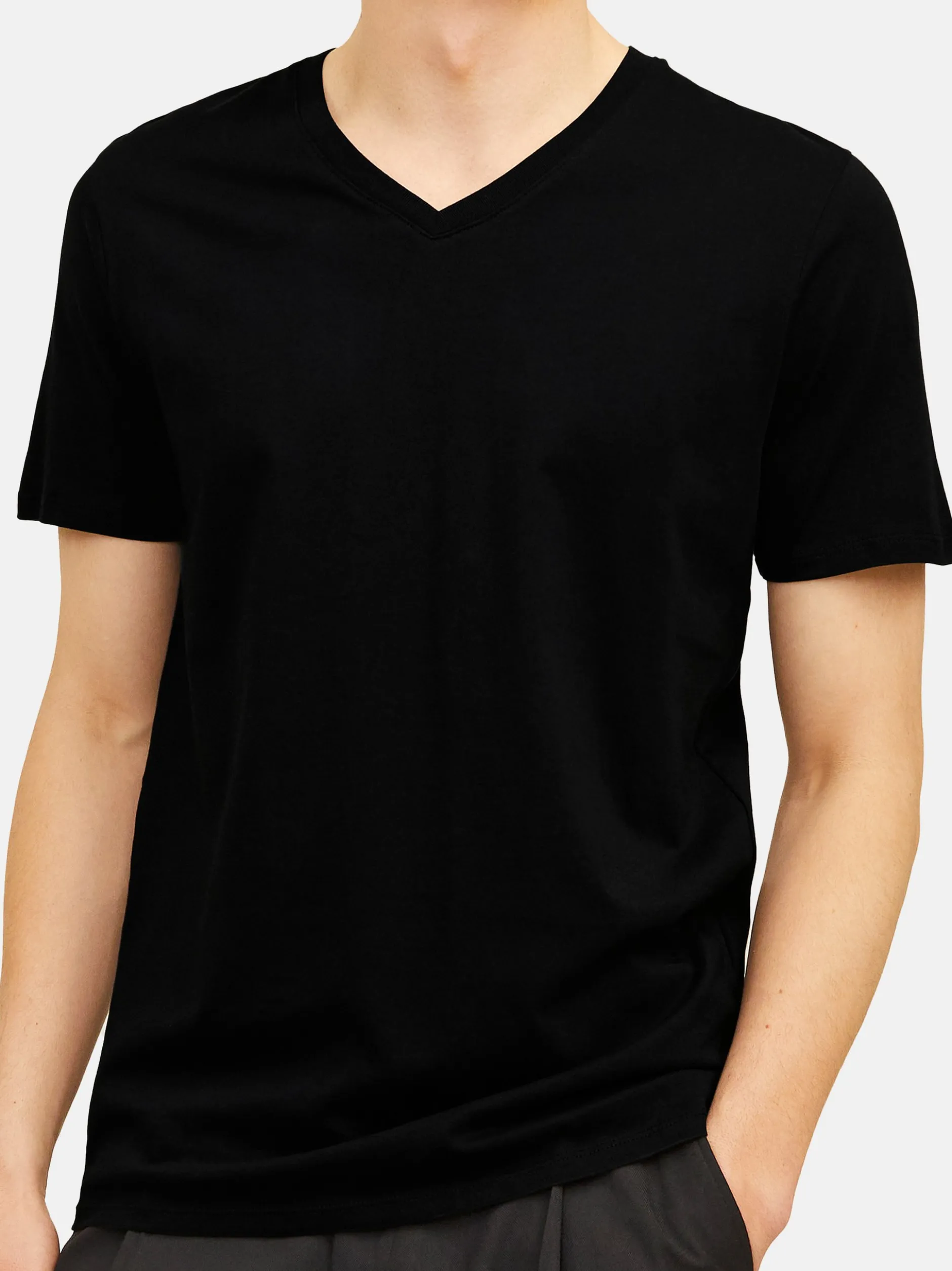 Jack & Jones Herren Unterhemd - 2er Pack Jacbasic in schwarz