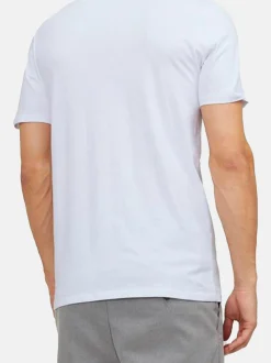Jack & Jones Herren Unterhemd - 4er Pack Jacbasic in weiß