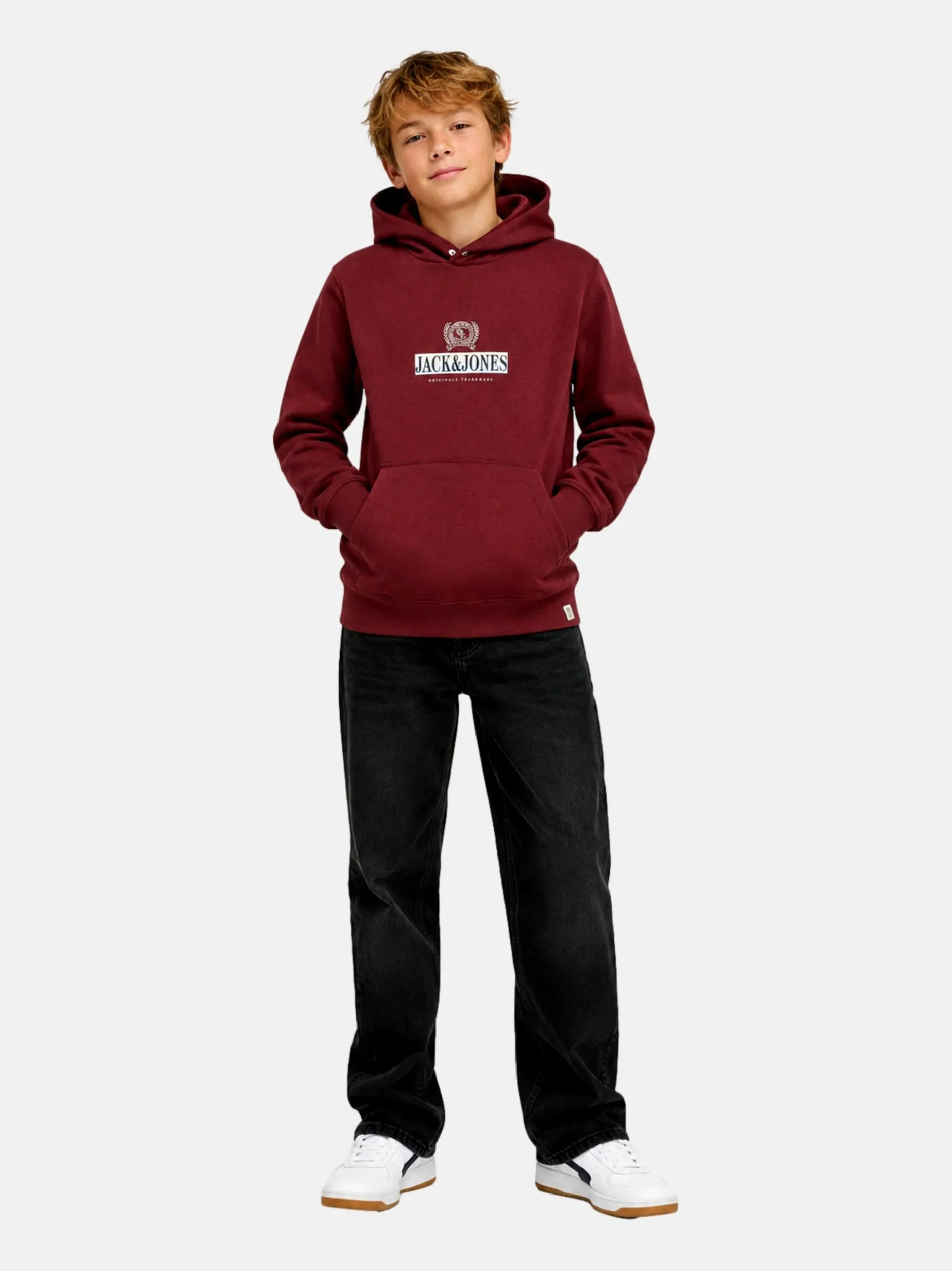 Jack & Jones Junior Jungen Kapuzenpullover in braun