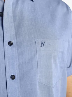 Jan Vanderstorm Herren Doppelpack Hemd - EVIN in weiß blau