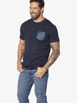 Jan Vanderstorm Herren Doppelpack T-Shirt - BALDEN in weiß blau