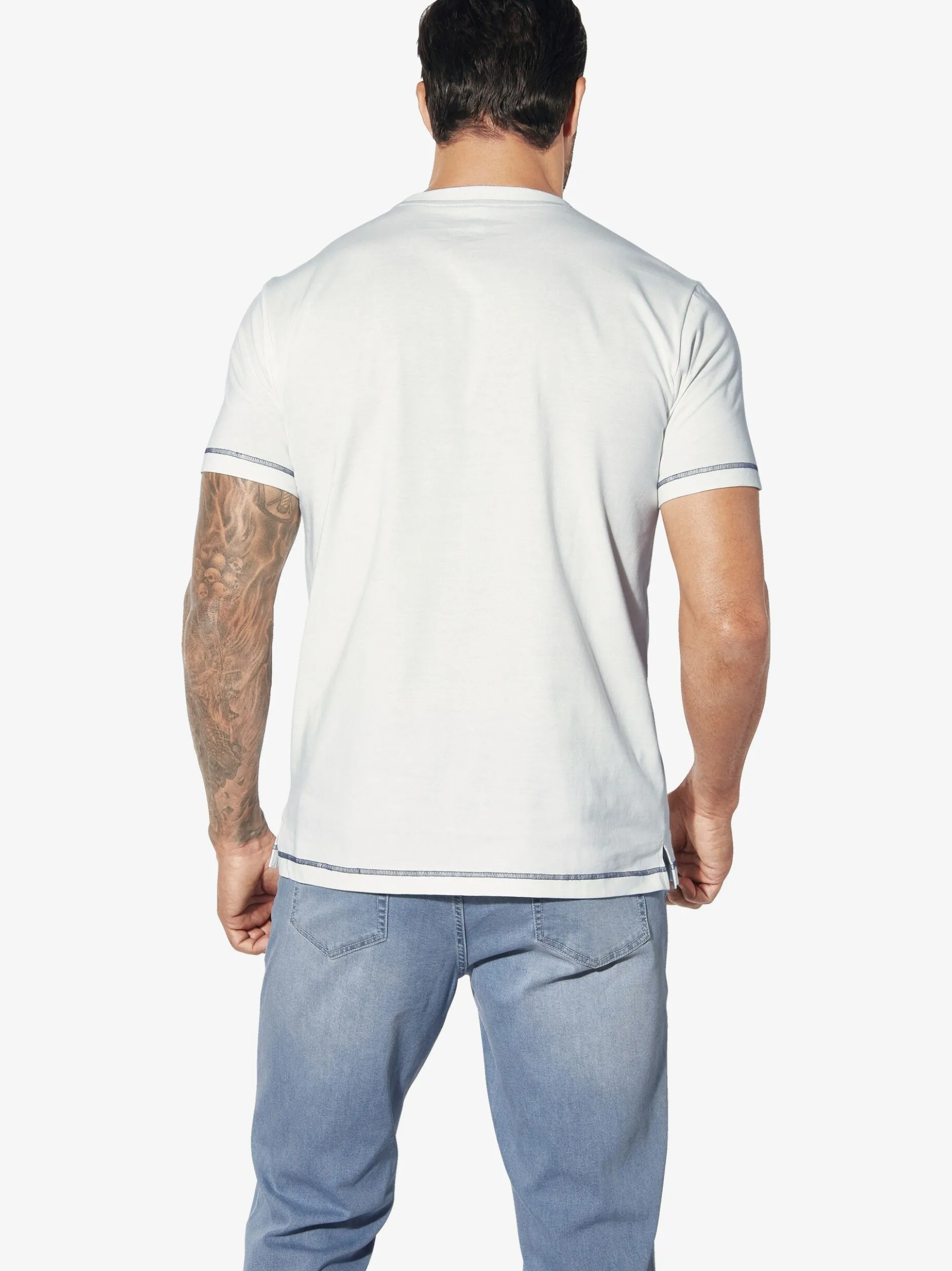 Jan Vanderstorm Herren Doppelpack T-Shirt - BALDEN in weiß blau