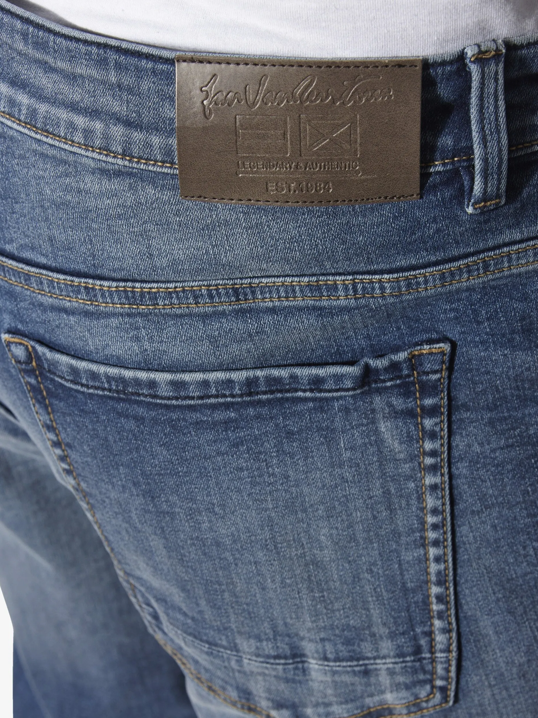 Jan Vanderstorm Herren Jeansbermuda - HARLORF in blau
