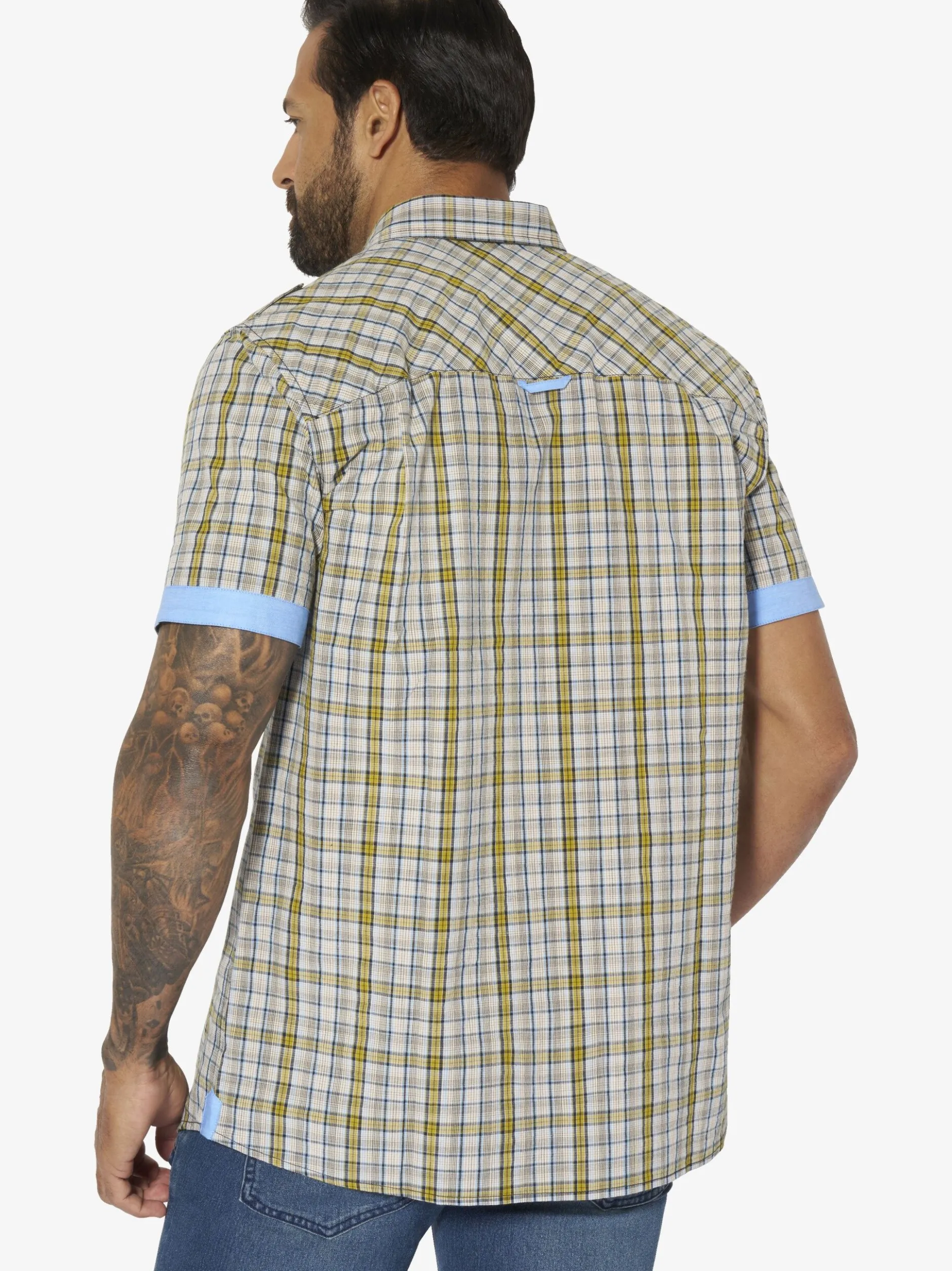 Jan Vanderstorm Herren Kurzarmhemd - MAINER in beige