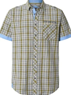 Jan Vanderstorm Herren Kurzarmhemd - MAINER in beige