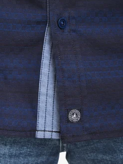 Jan Vanderstorm Herren Kurzarmhemd - LEIKVARD in blau