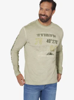 Jan Vanderstorm Herren Langarmshirt - JASIR in oliv