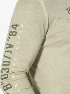 Jan Vanderstorm Herren Langarmshirt - JASIR in oliv